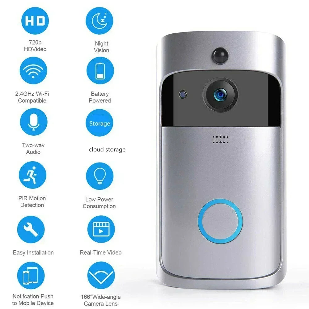 Smart WIFI Video Doorbell Camera Wireless Operated Motion Detector