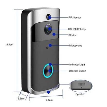 Smart WIFI Video Doorbell Camera Wireless Operated Motion Detector